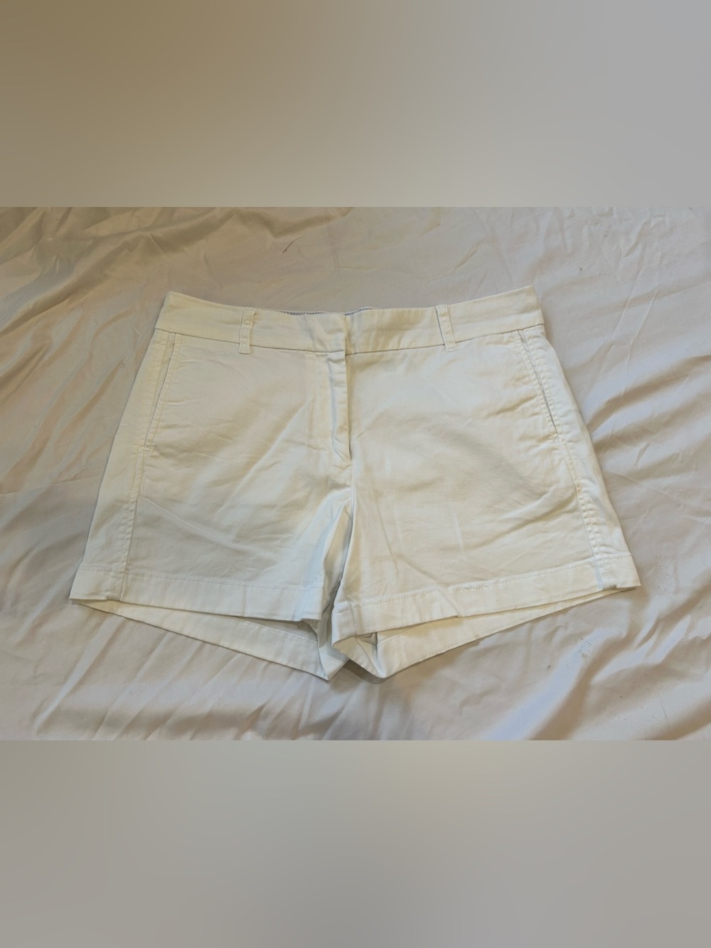 J. Crew White Cotton Chino Shorts EUC